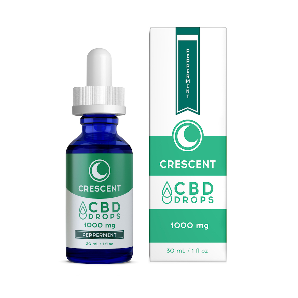 1000mg PEPPERMINT CBD oil and box
