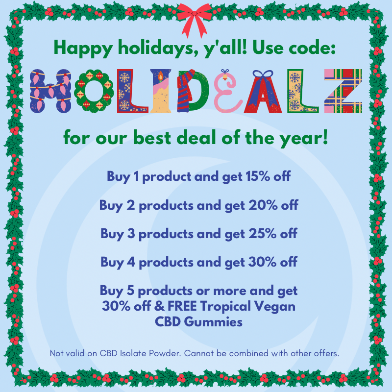 Happy holidays, y'all! Use code: Holidealz