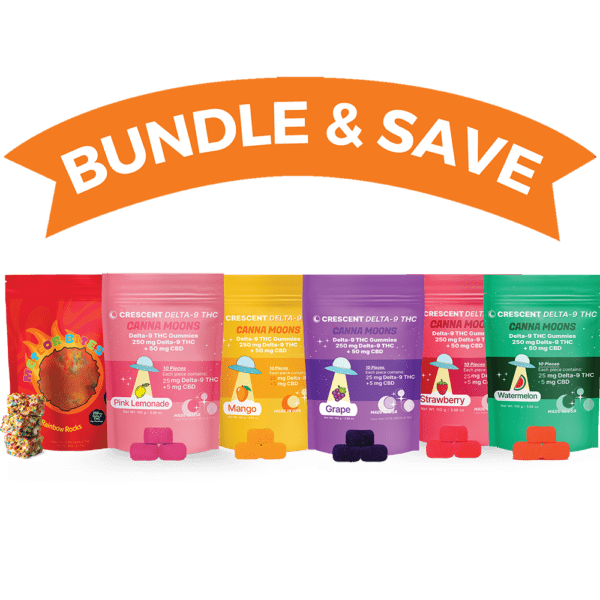 Blast-Off Bundle – Canna Moons THC Gummies and Meteor Bites THC Cereal Bars