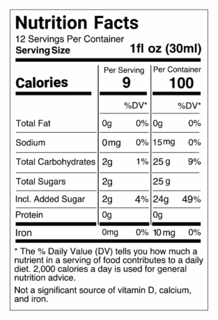 Grape Lemonade 50 mg THC Seltzer Nutrition Facts