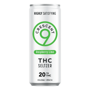 Crescent 9 Raspberry Lime 20 mg THC Seltzer