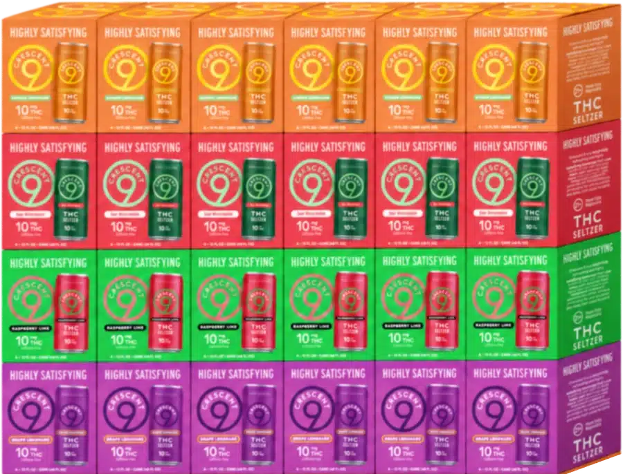 Crescent 9 10 mg THC Seltzer, bulk cases