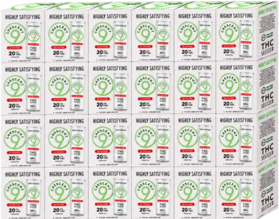 Crescent 9 20 mg THC Seltzer, bulk cases